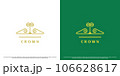 Queen crown logo design illustration. Line art silhouette crown princess queen king royal simple abstract minimalist elegant luxury. Medieval modern royal crown beauty creative abstract icon symbol. 106628617