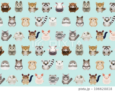 フワフワ動物B 背景①　ブルー 106628818