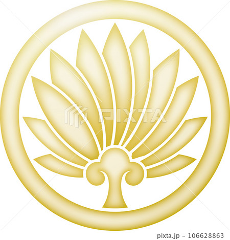 家紋　長瀞棕櫚【金色】 106628863
