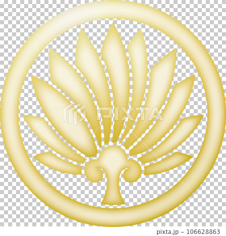 家紋　長瀞棕櫚【金色】 106628863