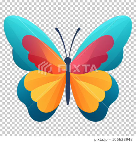 butterfly, cartoon, illustration, cute, design, set, nature, isolated, summer, art, animal, happy, insect, collection, background, colorful, graphic, fly, white, spring, flower, element, beautiful, dr 106628948