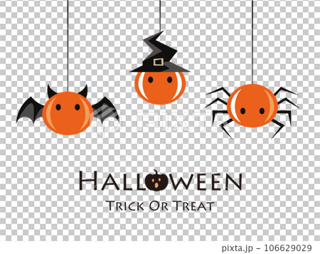 かわいいハロウィンのオーナメント かわいいハロウィンのオーナメント 106629029