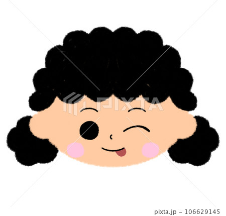 舌を出している女の子の顔アイコン 舌を出している女の子の顔アイコン 106629145