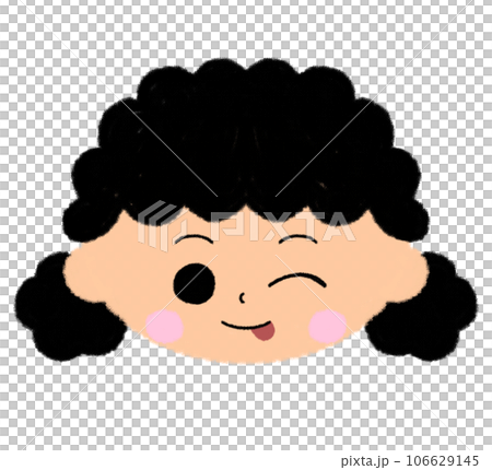 舌を出している女の子の顔アイコン 舌を出している女の子の顔アイコン 106629145