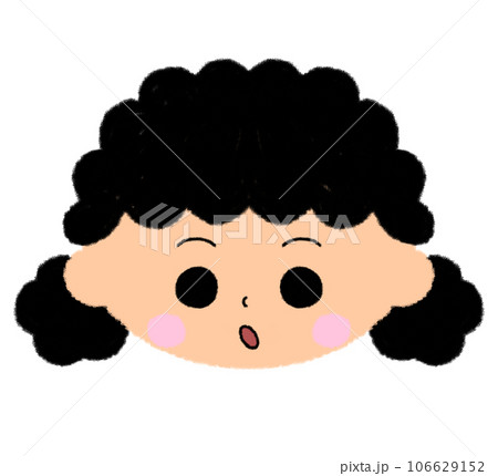 不思議な表情の女の子の顔アイコン 106629152