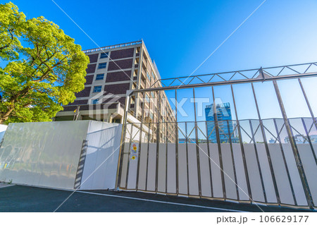 日本の横浜都市景観 横浜市旧市庁舎街区活用事業新築等工事などを望む 日本の横浜都市景観 横浜市旧市庁舎街区活用事業新築等工事などを望む 106629177