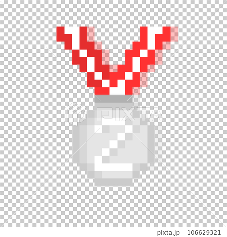 2nd Medal pixelated 2nd Medal pixelated 106629321