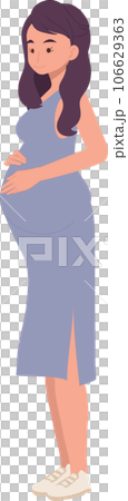 Pregnancy Concept Illustration. Expecting Mother's Love. Pregnant Woman Hugging Belly. Future Mom Embracing Pregnancy Pregnancy Concept Illustration. Expecting Mother's Love. Pregnant Woman Hugging Belly. Future Mom Embracing Pregnancy 106629363