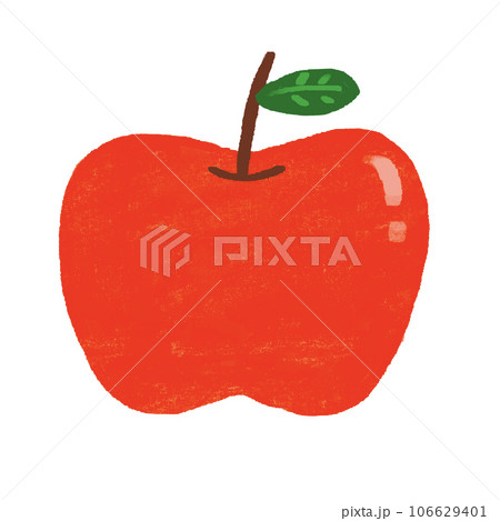 手描き かわいいりんごのイラストのイラスト素材 [106629401] - PIXTA