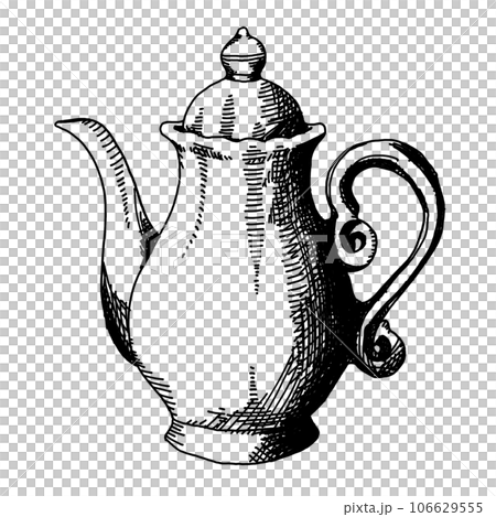 Antique pot pen drawing/hand-drawn illustration 106629555