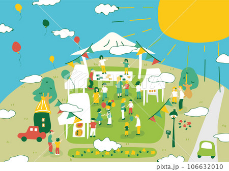 楽しいイベントを開催するイラスト 106632010