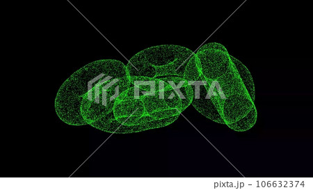 3D Donuts on black bg. Fast food concept. For title, text, presentation. Shimmering particles. 3d animation. 3D Donuts on black bg. Fast food concept. For title, text, presentation. Shimmering particles. 3d animation. 106632374