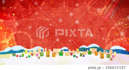 華やかな冬の街並み クリスマス背景素材 華やかな冬の街並み クリスマス背景素材 106633187