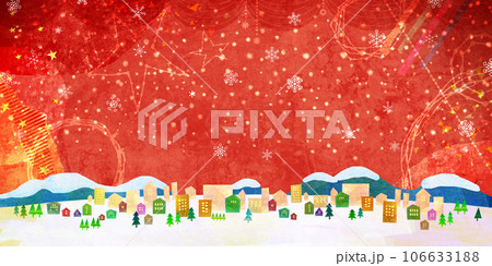 華やかな冬の街並み クリスマス背景素材 華やかな冬の街並み クリスマス背景素材 106633188