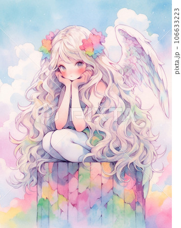 Cute Angelic Pastel Face (Blue)