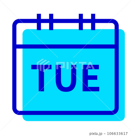 曜日、火曜日を表す2色スタイルのアイコン 曜日、火曜日を表す2色スタイルのアイコン 106633617