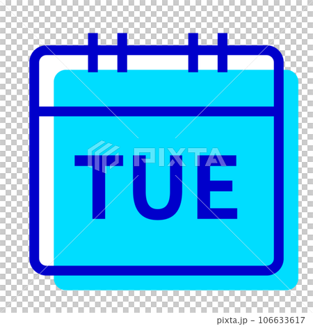 曜日、火曜日を表す2色スタイルのアイコン 曜日、火曜日を表す2色スタイルのアイコン 106633617