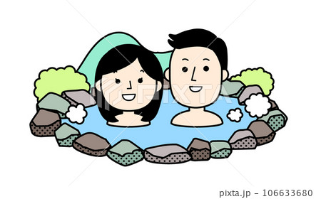 人物シンプルイラスト 温泉旅行 夫婦 人物シンプルイラスト 温泉旅行 夫婦 106633680