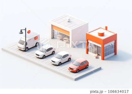 自動車屋さん（3Dピクト） 106634017