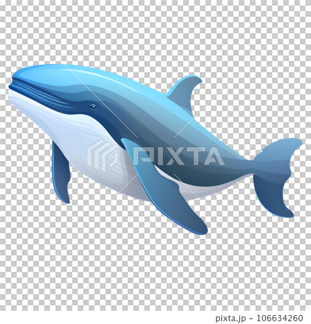 cartoon, illustration, animal, sea, fish, ocean, marine, whale, cute, water, nature, mammal, underwater, life, blue, aquatic, isolated, wildlife, character, drawing, design, swim, graphic, big, fauna, 106634260