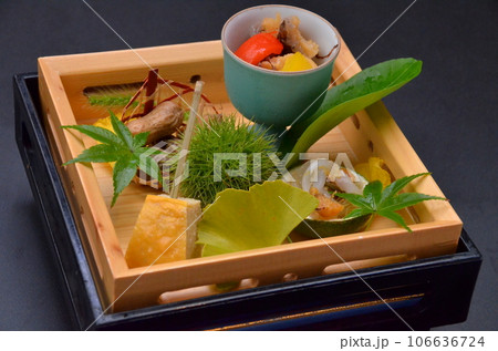 盛り付けが美しい懐石料理の八寸 盛り付けが美しい懐石料理の八寸 106636724