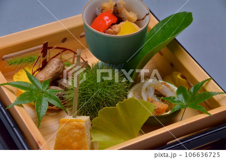 盛り付けが美しい懐石料理の八寸 盛り付けが美しい懐石料理の八寸 106636725