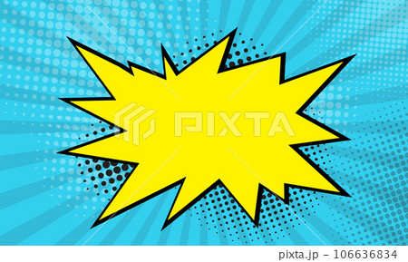 halftone pop art style background cartoon starburst pattern Blue light effect. Vintage tone. Vector illustration. wow gradient design banner halftone pop art style background cartoon starburst pattern Blue light effect. Vintage tone. Vector illustration. wow gradient design banner 106636834