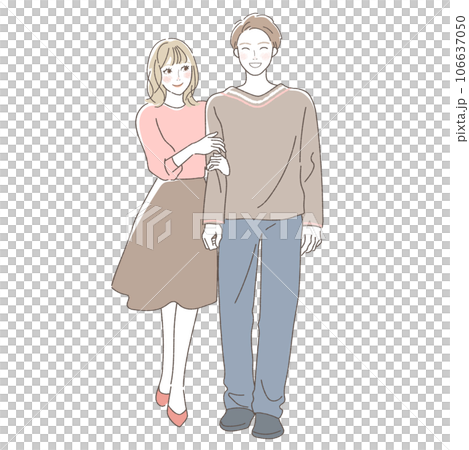 情侶插畫全身 106637050