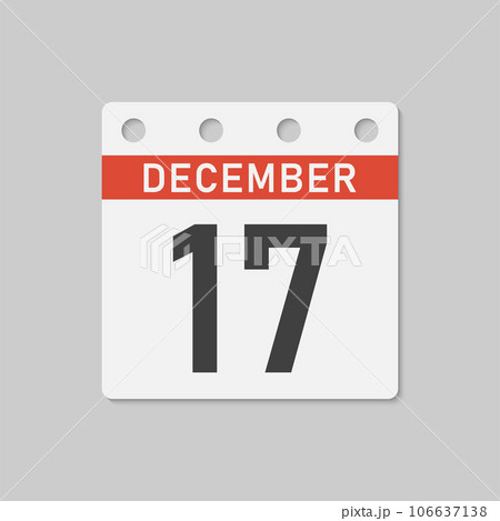 Icon page calendar day - 17 December 106637138