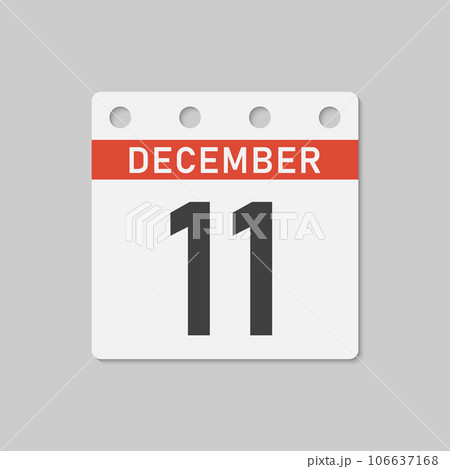 Icon page calendar day - 11 December 106637168