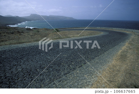 AFRICA CAPE VERDE SANTO ANTAO STONE ROAD 106637665