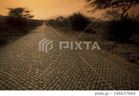 AFRICA CAPE VERDE SANTO ANTAO STONE ROAD AFRICA CAPE VERDE SANTO ANTAO STONE ROAD 106637668