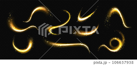 Magic gold glitter dust with star sparkle vectorのイラスト素材 [106637938] - PIXTA