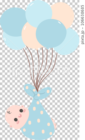 baby shower newborn with balloons 106638685