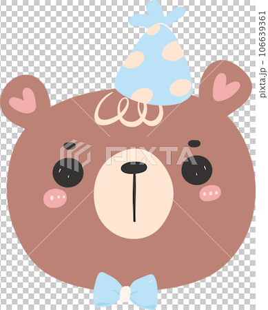 Cute baby shower bear boy cartoon animal nursery illustration hand drawn 106639361