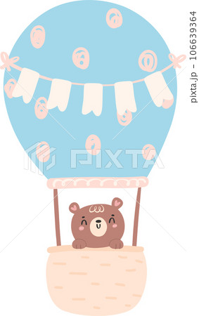 Cute baby shower bear boy cartoon animal nursery illustration hand drawn Cute baby shower bear boy cartoon animal nursery illustration hand drawn 106639364