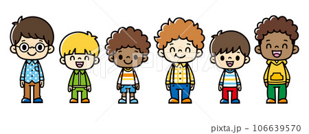 いろいろな国の男の子たちのイラスト素材 [106639570] - PIXTA