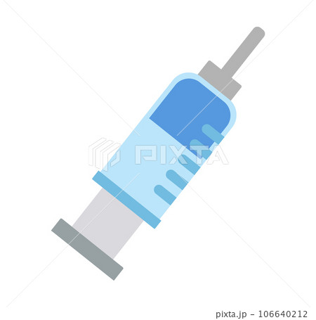 Syringe with blue liquid icon Syringe with blue liquid icon 106640212