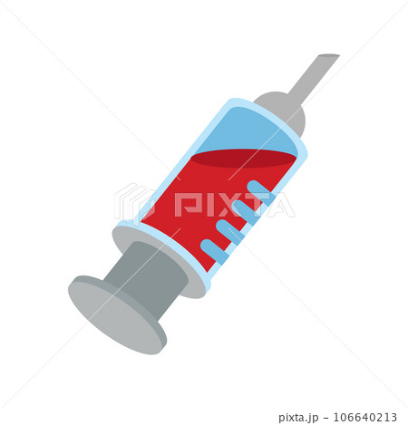 Syringe with red liquid icon Syringe with red liquid icon 106640213