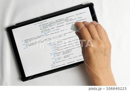 Programming and coding concept. Program code creation Programming and coding concept. Program code creation 106640225