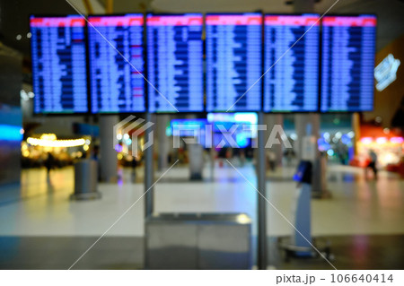 Flight departure timetable in airport Flight departure timetable in airport 106640414