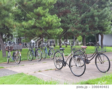 公園に停められた自転車 公園に停められた自転車 106640481
