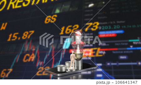 The rocket in bulb on mobile phone for startup Business concept 3d rendering The rocket in bulb on mobile phone for startup Business concept 3d rendering 106641347