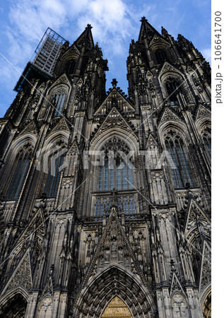 ドイツ、一部修復中のケルン大聖堂、世界遺産 / Kölner Dom