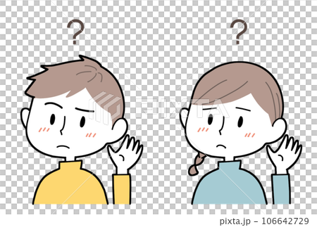 聴こえにくい男の子と女の子 106642729