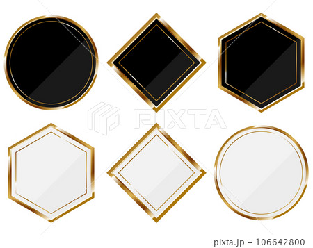 高級感のあるフレーム6種セット　ブラック＆ホワイト 106642800