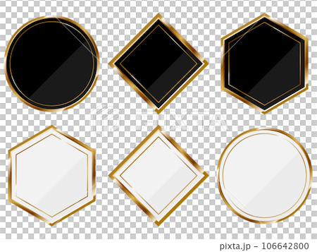 6 件套奢華鏡框，黑白 106642800