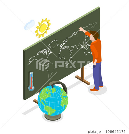 3D Isometric Flat Vector Set of Teachers. Item 2 106643173