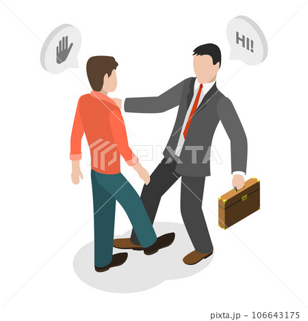 3D Isometric Flat Vector Set of Safe Greeting. Item 1 106643175