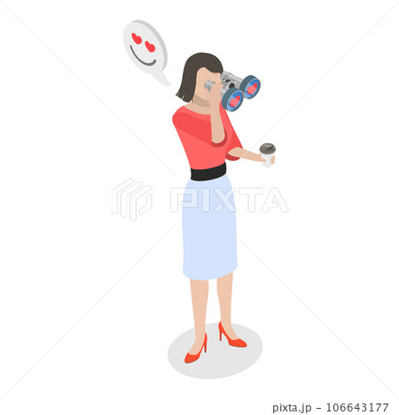 3D Isometric Flat Vector Set of Search for Solution. Item 2 106643177